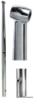 Osculati 41.177.01 - Леерные стойки для оснований со штырем Ø 30x2x625 мм 