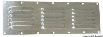 Osculati 53.021.09 - Вентиляционная решетка полированная 128x232 мм 