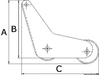 Универсальный откидной роульс для якорей 11-20 кг для бушпритной площадки Racing Performance 48.472.01/03/05