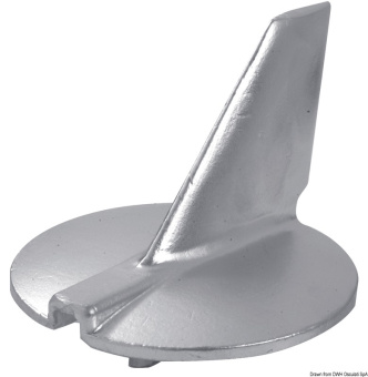Osculati 43.252.96 - Цинковый триммер Yamaha 61A-45371-00 для моторов 225/300 л.с. Ø 100 мм