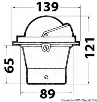 Osculati 25.014.25 - Компас RIVIERA 3" (80 мм) Плоская картушка, тихоходные и быстроходные суда (свыше 25 узлов), Черный-черный 