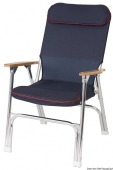 Osculati 48.352.91 - Складной стул с мягкой набивкой и каркасом из анодированного алюминия 