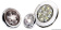 Osculati 13.634.00 - Накладной 6 LED светильник Attwood дежурного освещения 12В 3Вт белый свет накладка из нержавеющей стали