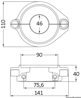 Osculati 43.532.11 - Магниевый кольцевой анод Volvo Penta 3888305/3888306 для приводов Saildrive SD 130/150 105x141x27 мм