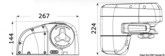 Osculati 02.606.08 - Комплект лебедки HX1L 12 В 800 Вт 8 мм с барабаном