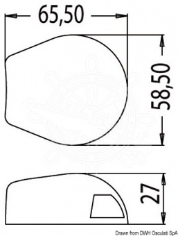 Osculati 11.050.03 - Светодиодный навигационный огонь Sea-Dog из нержавеющей стали 12 м 112,5° + 112,5° двухцветный 