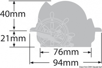 Osculati 25.080.03 - Компас RITCHIE Trek 2''1/4 (57 мм) с компенсаторами и подсветкой, Врезной, Серый-синий (1 компл. по 1 шт.)