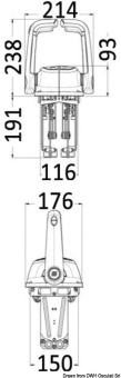 Osculati 45.254.13 - Однорычажный блок управления двухъярусный хром B502CHT / л 