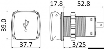 Osculati 14.195.80 - Герметичные гнезда USB-A и USB-C SCANSTRUT Flip Pro Osculati