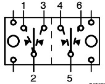 Osculati 14.195.50 - Выключатель клавишный CARLING SWITCH Contura (ON)-OFF-(ON) со светодиодом