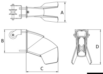 Osculati 01.121.07 - Ролик С Закрывающей Системой Для Трилистника 7,5 кг