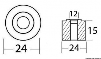 Osculati 43.260.31 - Алюминиевый анод-шайба 24 x 14 мм 