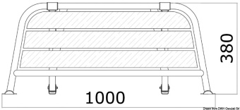Osculati 48.443.02 - Транцевая площадка для парусных яхт и катеров 1000 х 380 мм