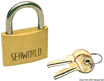 Osculati 38.024.50 - Навесной замок SeaWorld 42115050 50мм из бронзы с дужкой из нержавеющей стали
