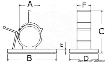 Osculati 18.009.08 - Самоклеющиеся хомуты из нейлона-66 7.9 - 10.3 мм