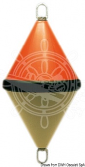 Osculati 33.171.35 - Двухцветный бакен из усиленного АБС-пластика в виде двойного конуса Ø45 см, 37л 
