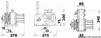 Osculati 02.407.01 - Лебедка ITALWINCH Giglio с ручным рычажным приводом, 6 мм 