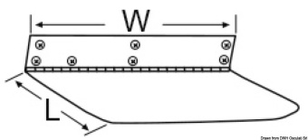 Osculati 51.250.08 - Lenco Стандартный комплект транцев 305 x 610 мм 