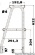 Osculati 41.175.99 - Двойная леерная стойка для внутренних оснований с поперечиной, Ø 25x1,5x622 мм 