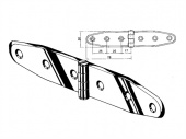 Плоская петля из нержавеющей стали ROCA 156 x 30 мм 