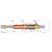 Vetus BS30/0500 - Дейдвудная труба из стали длина 500 мм на вал 30 мм