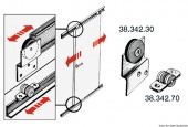 Osculati 38.342.30 - Верхняя роликовая каретка для сдвижных дверей 60x70 мм