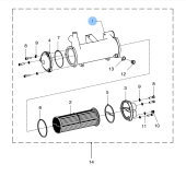 Vetus STM9616 Heat exchanger housing 6 cyl