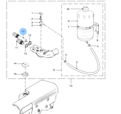 Vetus STM6343 Hose pilar boiler attach. for Mitsubishi L serie