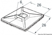 Osculati 18.032.00 - Площадки для крепления кабельных стяжек 26 x 26 x 6 мм (100 шт)