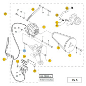 Vetus STM9863 Motorbedr. m415-17-55 interkoel 2e dynamo 12v-75a