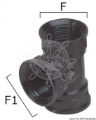 Osculati 17.237.50 - Тройники из прочного термополимера 1/2" x 1/2"