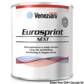 Osculati 65.002.12 - Необрастающая краска чёрная Veneziani Eurosprint Next 9 - 11 м2/л 0,75 л