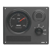 Vetus MP22KBS2 - Панель инструментов MP22, 12 V, 2 черных инструмента, 0-4000