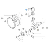 Vetus STM9829 Zuigerveren set M3.28 O.S. 0,25