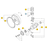 Vetus STM9825 Piston and Pin set M3.28