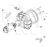 Vetus 08-01396 - Поддержка тросика дросселя для стартера с пружиной