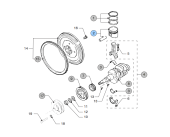 Vetus STM3976 - Поршень и палец 0.50 OS для M2.06/M3.09, палец 21 мм