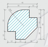 Рейка Stijl 45x45 мм из массива дерева благородных пород