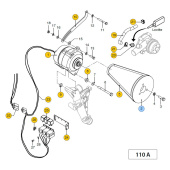 Vetus STM7625 V- belt pully for mitsubishi engines