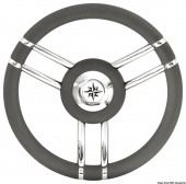 Osculati 45.178.12 - Руль Apollo нержавеющая сталь+полиуретан Ø 350мм серый