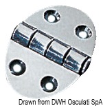 Osculati 38.450.01 - Петля универсальная из полированной нержавеющей стали 35 x 51 x 1.5 мм 270°