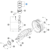 Vetus STM7791 Piston Ring set 0.25 M4.15/17