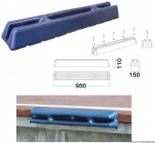 Osculati 33.519.10 - Полнотелый причальный кранец SISTEMA X синий 950x150x110 мм из мягкого этиленвинилацетата (EVA)