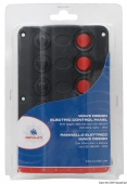 Osculati 14.104.03 - Электрический щиток Wave Design с клавишными выключателями со светодиодной индикацией 8 переключателей 