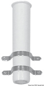 Подставка под удилище для крепления на переборку из белого пластика, Ø 41x229 мм