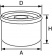 Osculati 17.504.01 - Масляные фильтры для 4-тактных подвесных моторов SUZUKI 16510B16H11N000 (4-5-6 HP) 