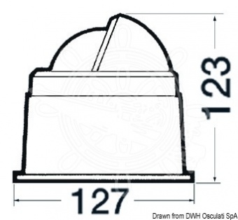 Osculati 25.017.00 - Компас RIVIERA 3" (80 мм) BZ3AV со скобой крепления, Плоская картушка, Для скоростных судов, Черный-черный 