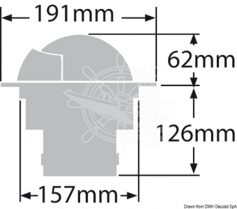 Osculati 25.085.01 - Компас RITCHIE Globemaster 5'' (127 мм) с компенсаторами и подсветкой, врезной, Черный-черный 